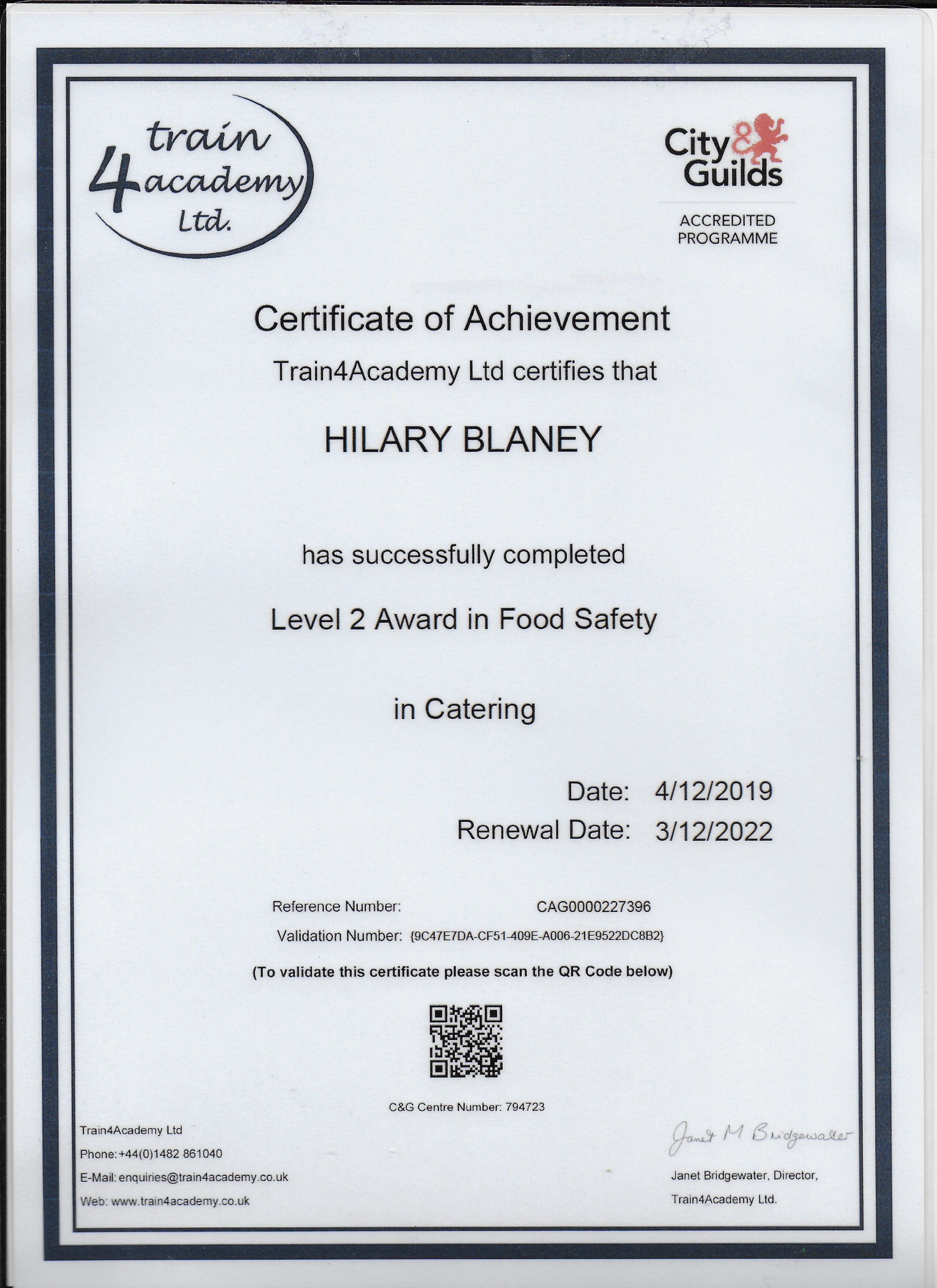 Food Safety Level2